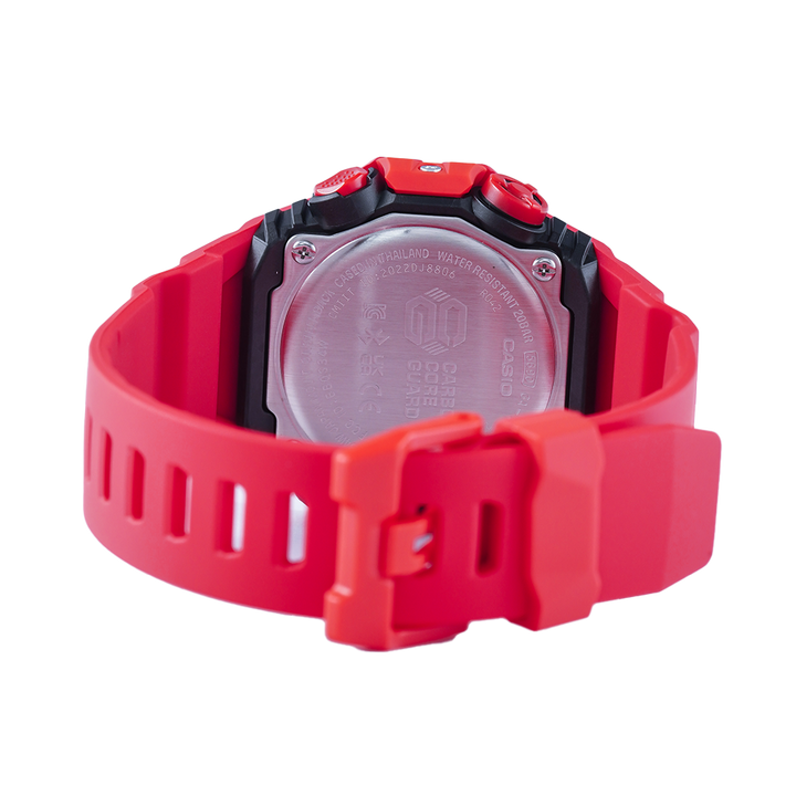 Jam Tangan Casio G-Shock GA-B001-4A Men Black Digital Analog Dial Red Resin Band