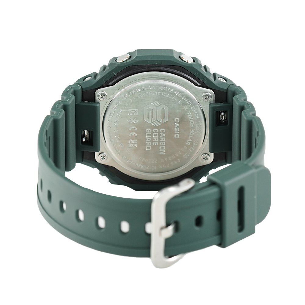 Jam Tangan CASIO G-SHOCK GA-B2100-3A Men Tough Solar Digital Analog Dial Green Resin Strap