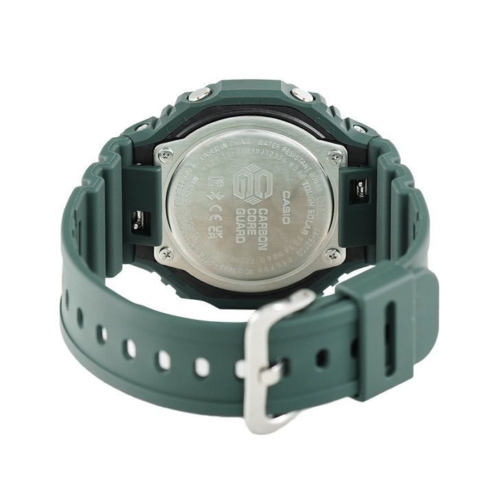 Jam Tangan CASIO G-SHOCK GA-B2100-3A Men Tough Solar Digital Analog Dial Green Resin Strap