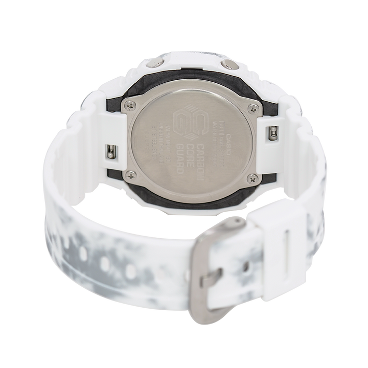 Jam Tangan Casio G-Shock GAE-2100GC-7A The Frozen Forest Men Black Digital Analog Dial White Resin Band