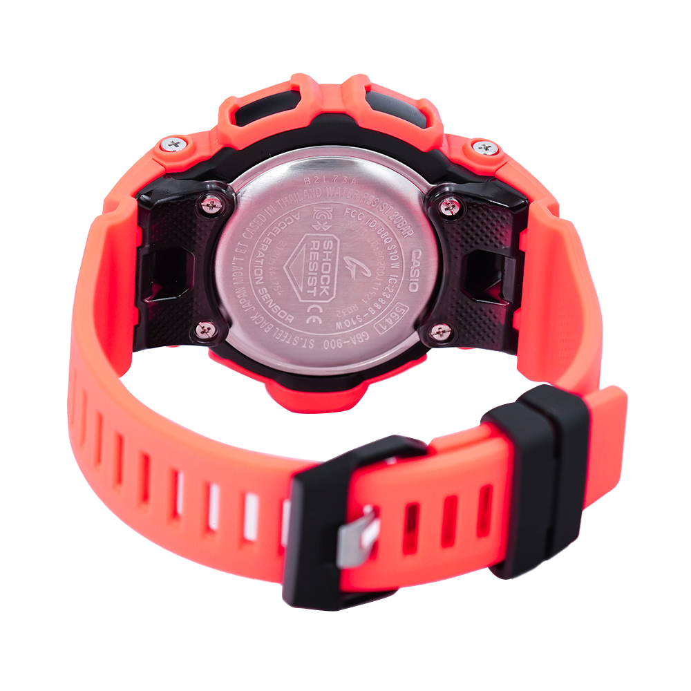 Jam Tangan Casio G-Shock GBA-900-4A Men Black Digital Analog Dial Red Resin Band