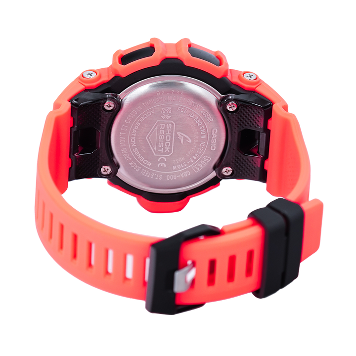 Jam Tangan Casio G-Shock GBA-900-4A Men Black Digital Analog Dial Red Resin Band