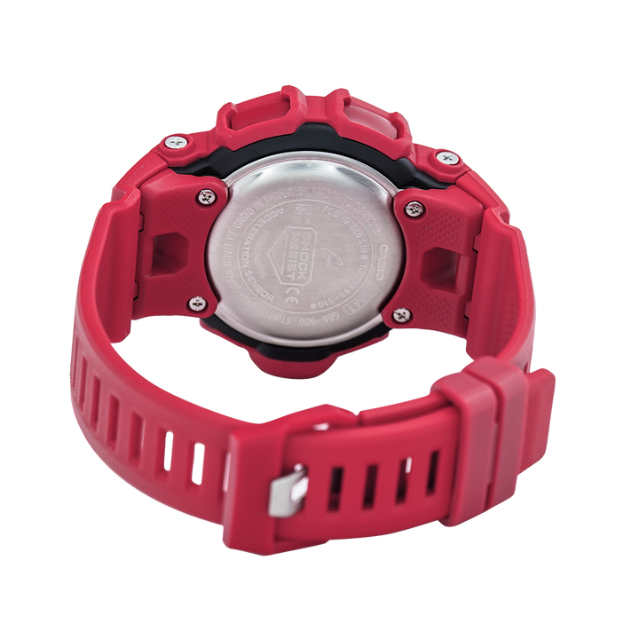 Jam Tangan CASIO G SHOCK GBA-900RD-4A Men Black Digital Analog Dial Red Resin Band