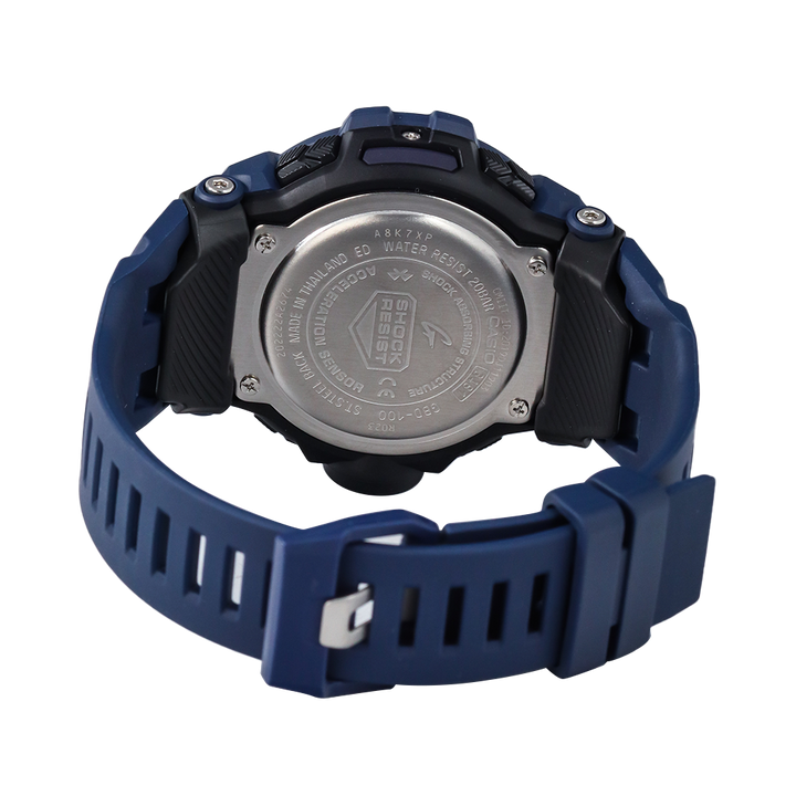 Jam Tangan Casio G-Shock GBD-100-2D G-Squad Men Digital Dial Blue Resin Band