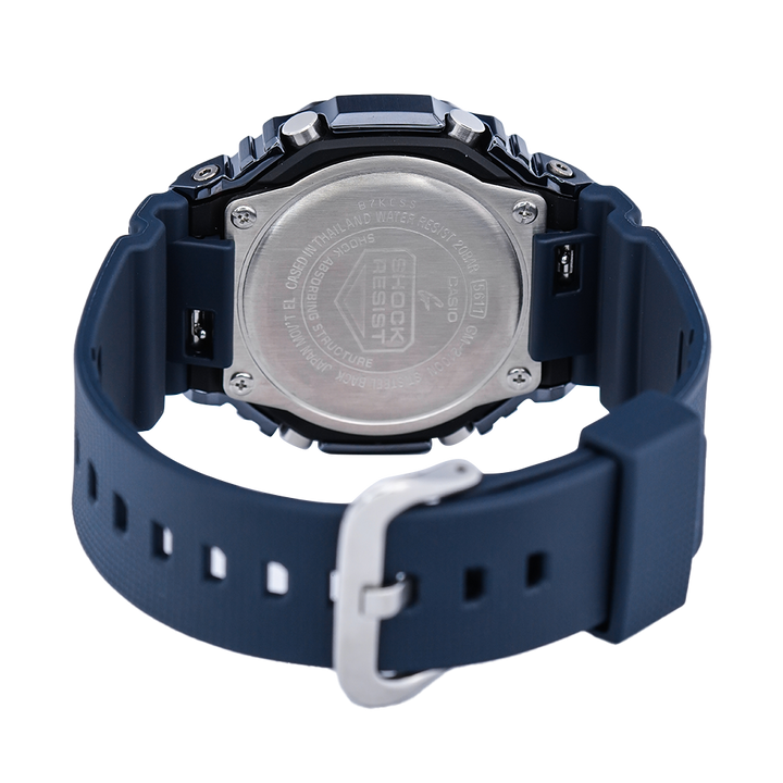 Jam Tangan CASIO G SHOCK GM-2100N-2A Men CasiOak Metal Covered Blue Navy Digital Analog Dial Blue Navy Resin Band