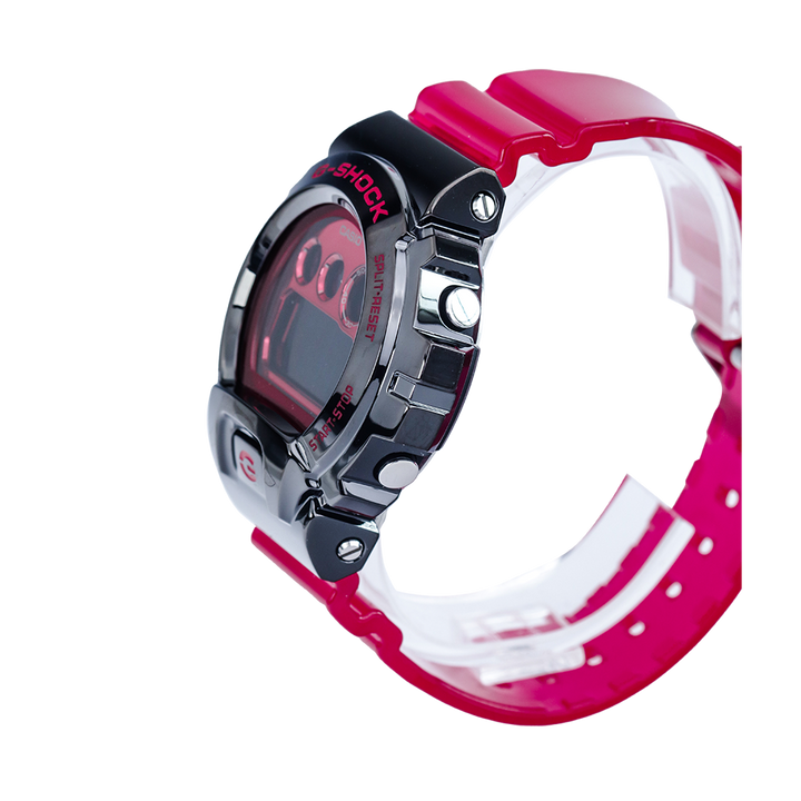 Jam Tangan Casio G-Shock GM-6900B-4D Men Digital Dial Transparent Red Resin Band