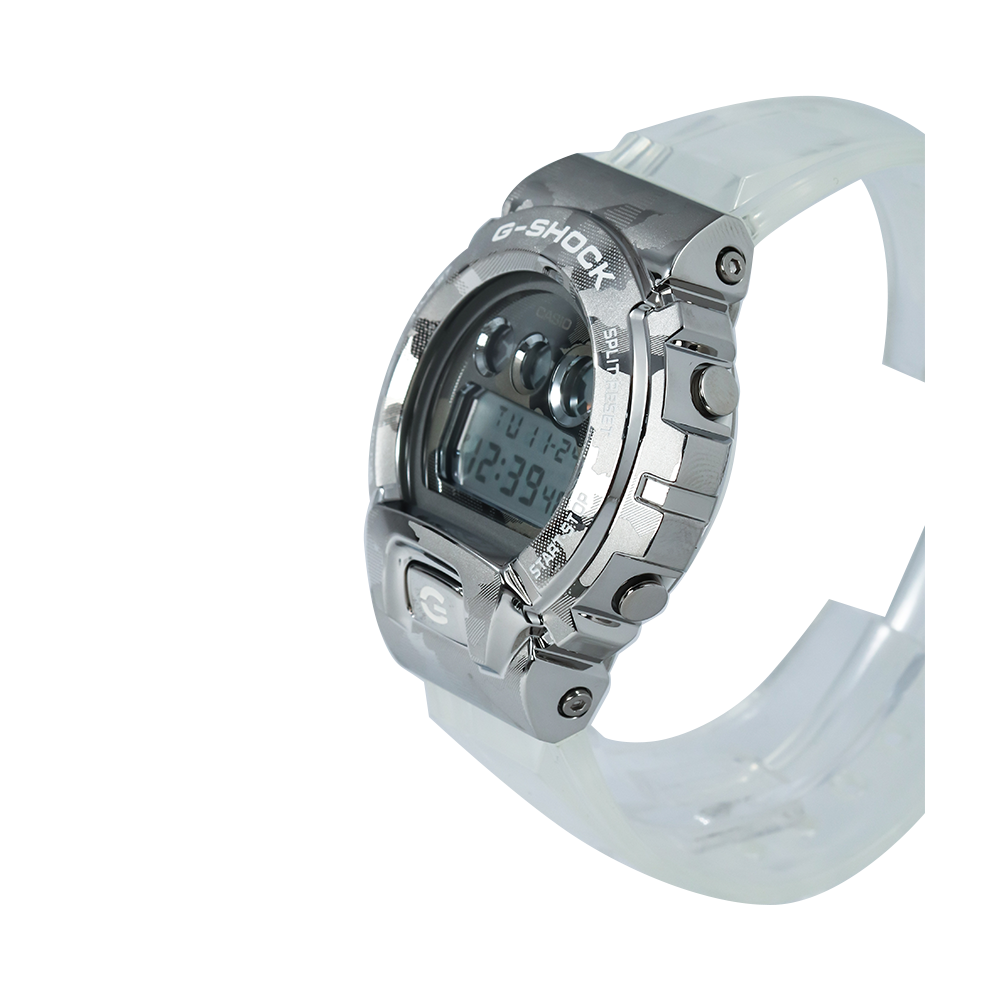 Jam Tangan Casio G-Shock GM-6900SCM-1D Men Digital Dial Transparent White Resin Band