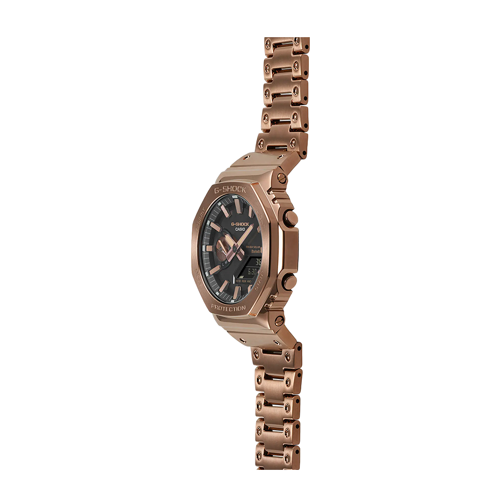 Jam Tangan CASIO G SHOCK GM-B2100GD-5A Men Black Digital Analog Bronze Stainless Steel Band