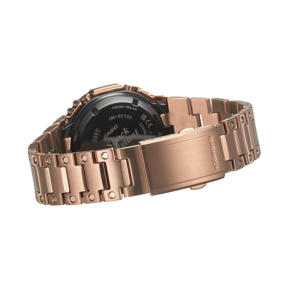 Jam Tangan CASIO G SHOCK GM-B2100GD-5A Men Black Digital Analog Bronze Stainless Steel Band