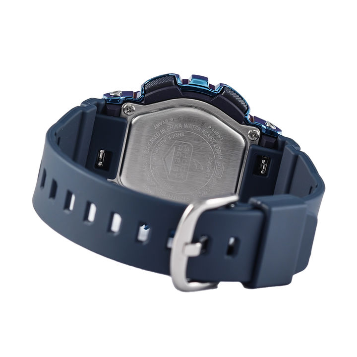 Jam Tangan CASIO G SHOCK GM-S110LB-2A Women Tough Charm Digital Analog Dial Dark Blue Resin Band