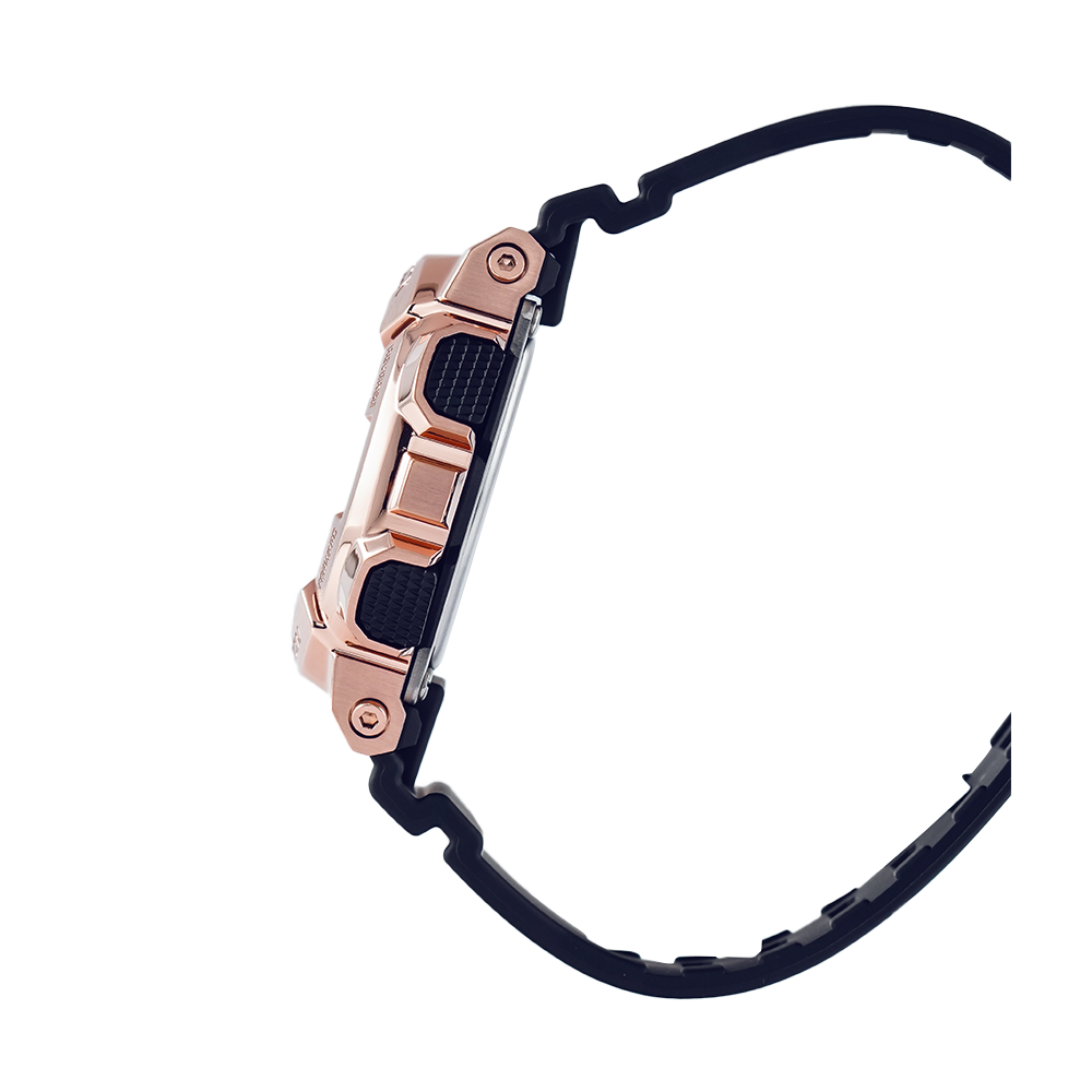 Jam Tangan CASIO G SHOCK GM-S110PG-1A Women Bronze Digital Analog Dial Black Resin Band