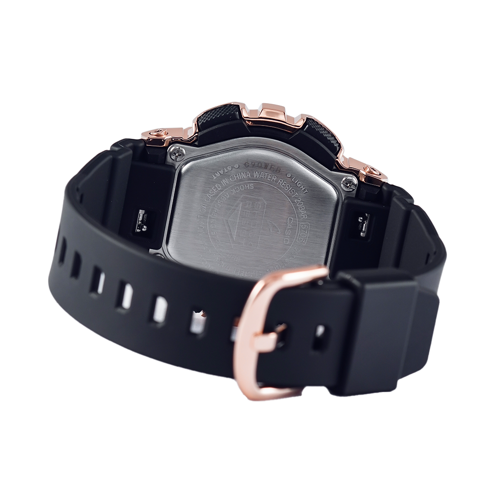 Jam Tangan CASIO G SHOCK GM-S110PG-1A Women Bronze Digital Analog Dial Black Resin Band