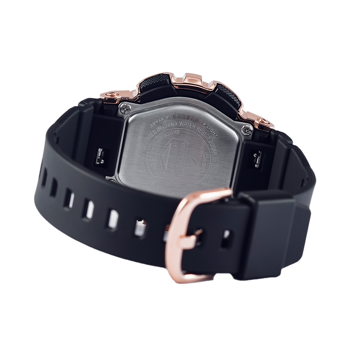 Jam Tangan CASIO G SHOCK GM-S110PG-1A Women Bronze Digital Analog Dial Black Resin Band