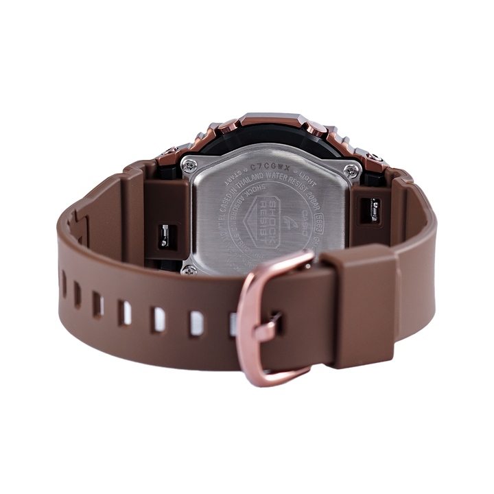 Jam Tangan CASIO G SHOCK GM-S2100BR-5A Women Bronze Glow Digital Analog Dial Bronze Resin Band