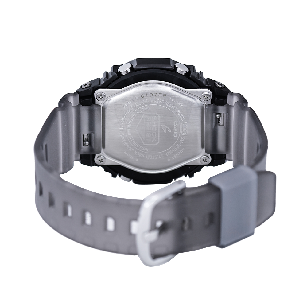 Jam Tangan CASIO G SHOCK GM-S2100MF-1A Women Midnight Fog Series Digital Analog Dial Grey Clear Resin Band