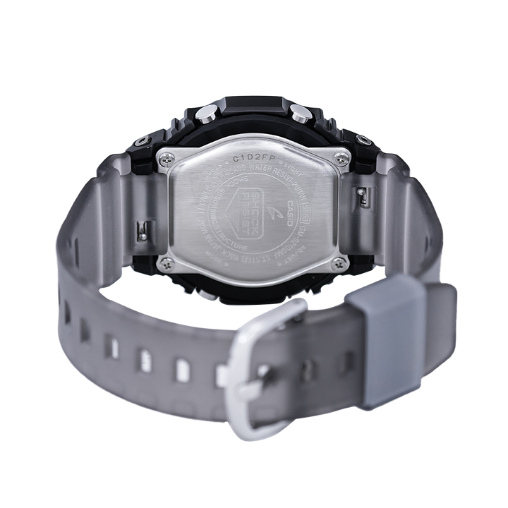 Jam Tangan CASIO G SHOCK GM-S2100MF-1A Women Midnight Fog Series Digital Analog Dial Grey Clear Resin Band