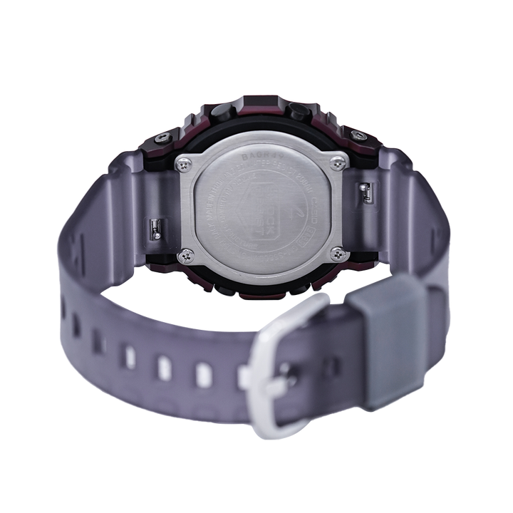 Jam Tangan CASIO G SHOCK GM-S5600MF-6D Men Midnight Fog Digital Dial Purple Transparent Resin Band