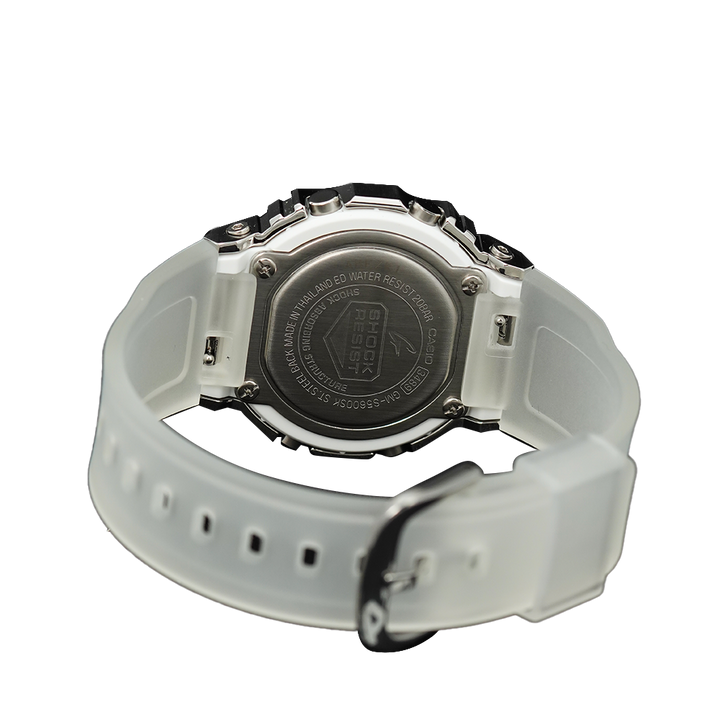 Jam Tangan Casio G-Shock GM-S5600SK-7D Women Digital Dial White Resin Band