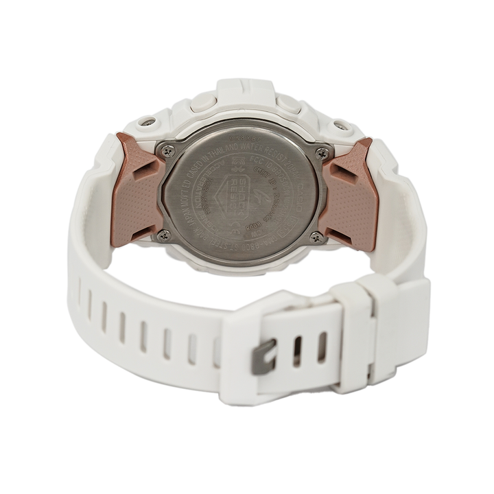 Jam Tangan CASIO G SHOCK GMA-B800-7A Women Digital Analog Dial White Resin Band