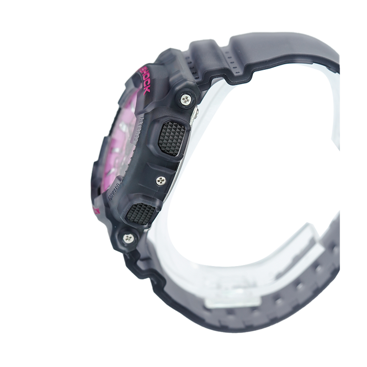 Jam Tangan Casio G-Shock GMA-S110NP-8A Women Purple Digital Analog Dial Transparent Grey Resin Band