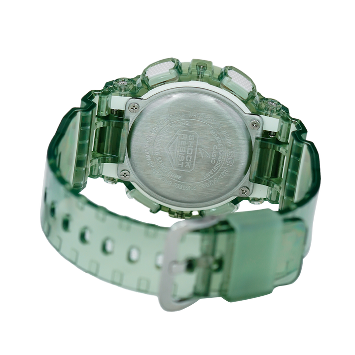 Jam Tangan CASIO G-SHOCK GMA-S120GS-3A Women Green Olive Digital Analog Dial Green Resin Band