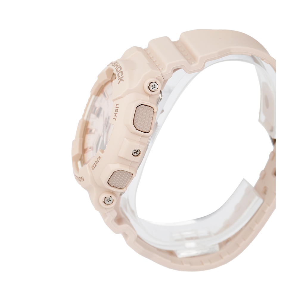 Jam Tangan CASIO G SHOCK GMA-S130PA-4A Women Step Tracker Digital Analog Dial Beige Resin Band