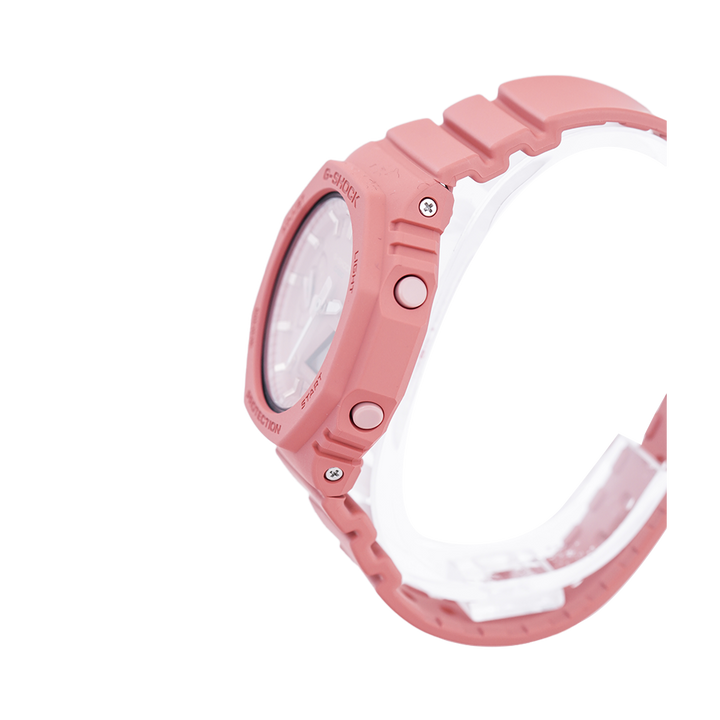 Jam Tangan Casio G-Shock GMA‐S2100‐4A2 Women Mini CasiOak Ladies Pink Digital Analog Dial Pink Resin Band