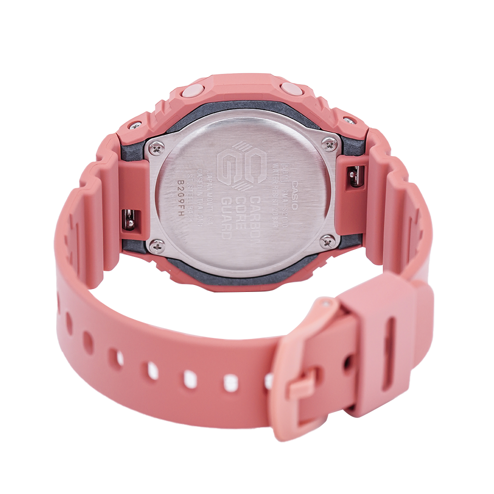 Jam Tangan Casio G-Shock GMA‐S2100‐4A2 Women Mini CasiOak Ladies Pink Digital Analog Dial Pink Resin Band