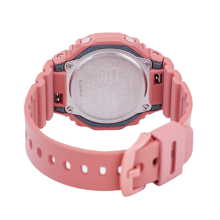 Jam Tangan Casio G-Shock GMA‐S2100‐4A2 Women Mini CasiOak Ladies Pink Digital Analog Dial Pink Resin Band