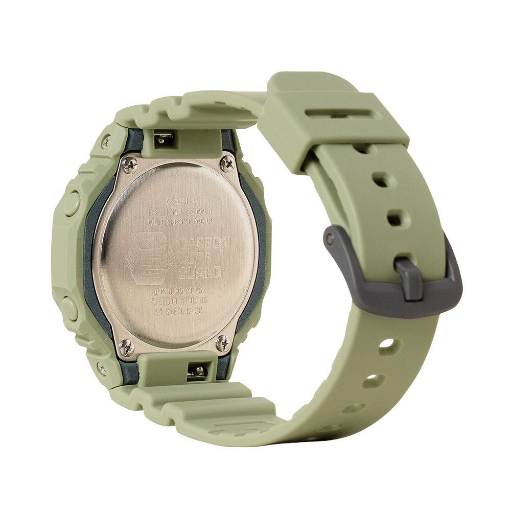 Jam Tangan CASIO G-SHOCK GMA-S2100BA-3A Women Smoky Green Digital-Analog Dial Smoky Green resin Band