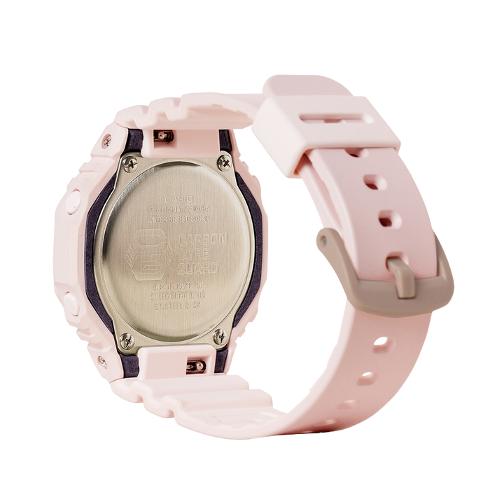 Jam Tangan CASIO G SHOCK GMA-S2100BA-4A Women Pink Digital Analog Dial Pink Resin Band