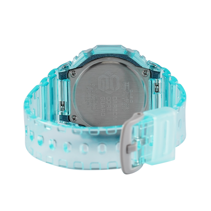 Jam Tangan CASIO G SHOCK GMA-S2100SK-2A Women CasiOak Green Digital Analog Dial Green Transparent Resin Band