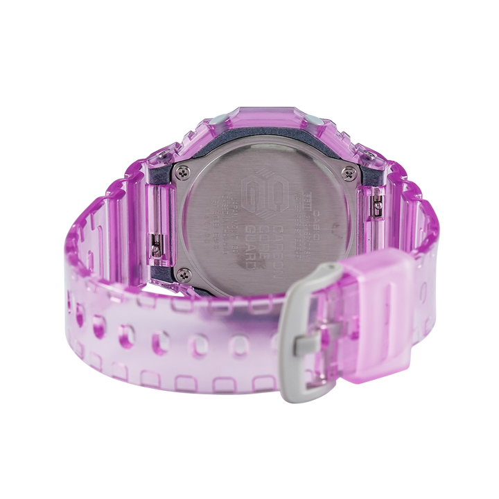 Jam Tangan CASIO G-SHOCK GMA-S2100SK-4A Women Purple Digital Analog Dial Purple Transparent Resin Band