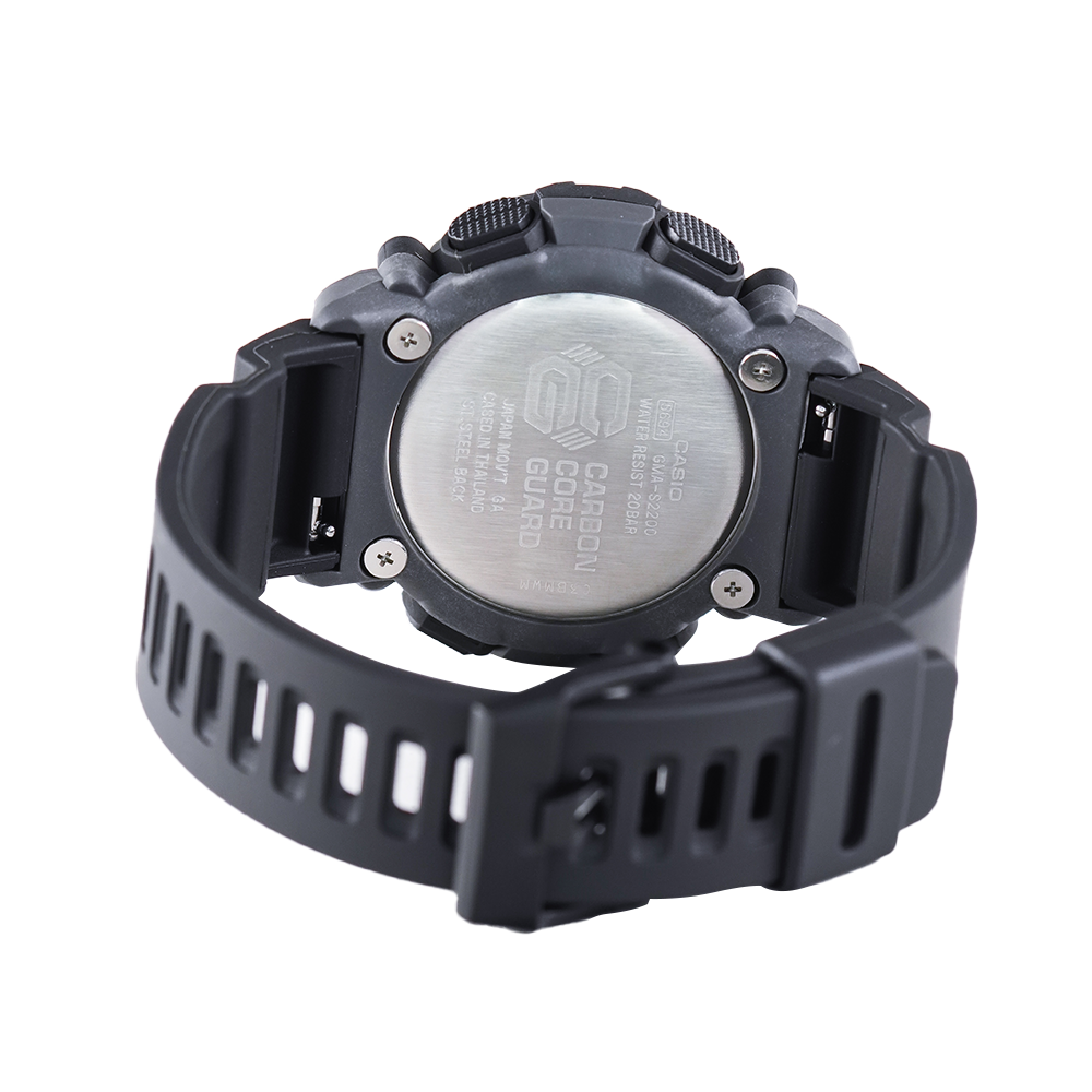 Jam Tangan CASIO G SHOCK GMA-S2200-1A Unisex Digital Analog Dial Black Resin Band