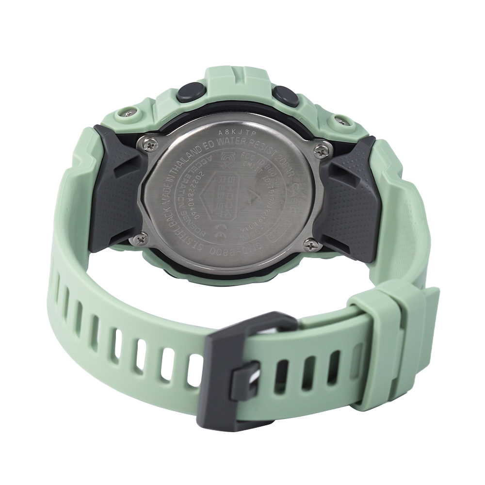 Jam Tangan Casio G-Shock GMD-B800SU-3D G-Squad Men Digital Dial Pastel Green Resin Band