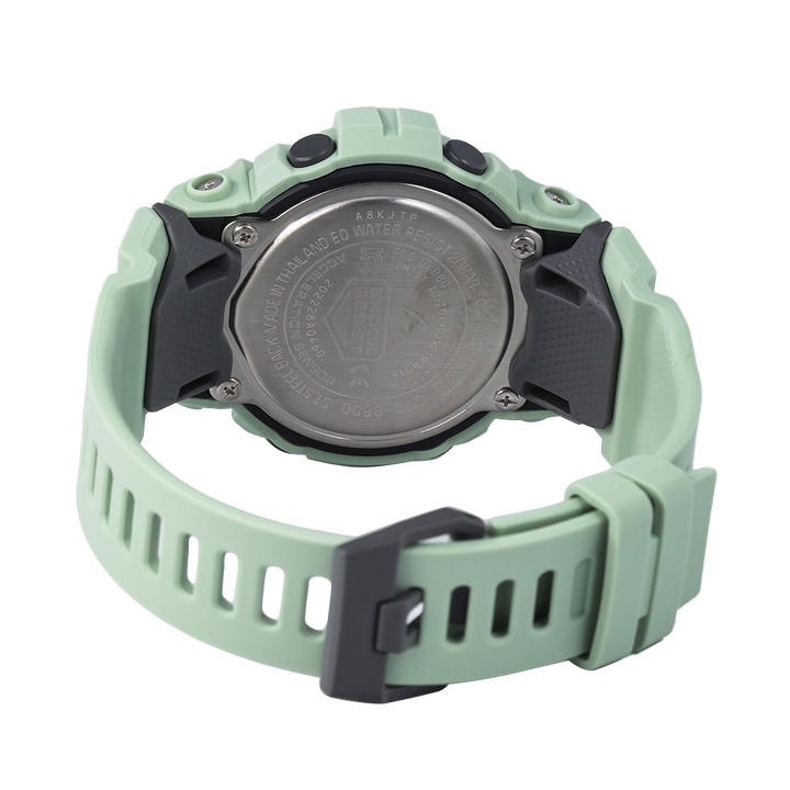 Jam Tangan Casio G-Shock GMD-B800SU-3D G-Squad Men Digital Dial Pastel Green Resin Band