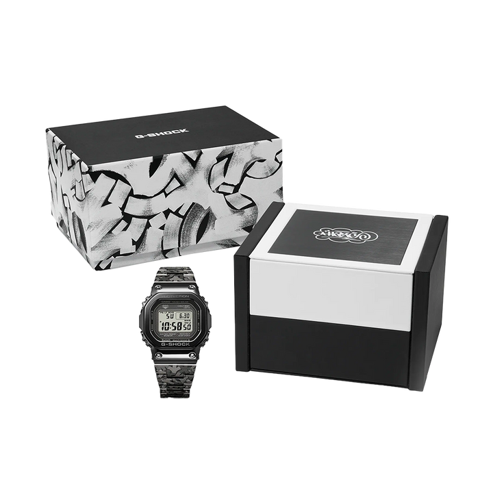 Jam Tangan Casio G SHOCK × ERIC HAZE GMW-B5000EH-1D 40th Anniversary Men Digital Dial Black Resin Band