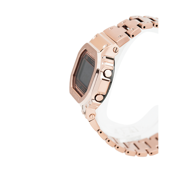 Jam Tangan Casio G-Shock GMW-B5000GD-4D Men Square Full Metal Tough Solar Digital Dial Rose Gold Stainless Steel