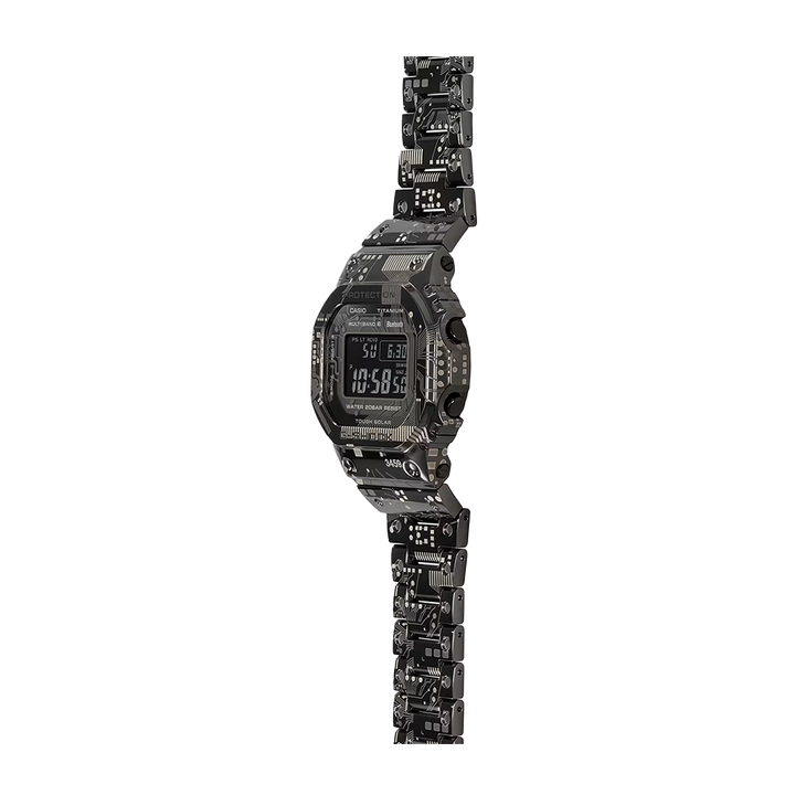 Jam Tangan Casio G SHOCK GMW-B5000TCC-1D Men Tough Solar Full Metal Black Digital Dial Black Titanium Band