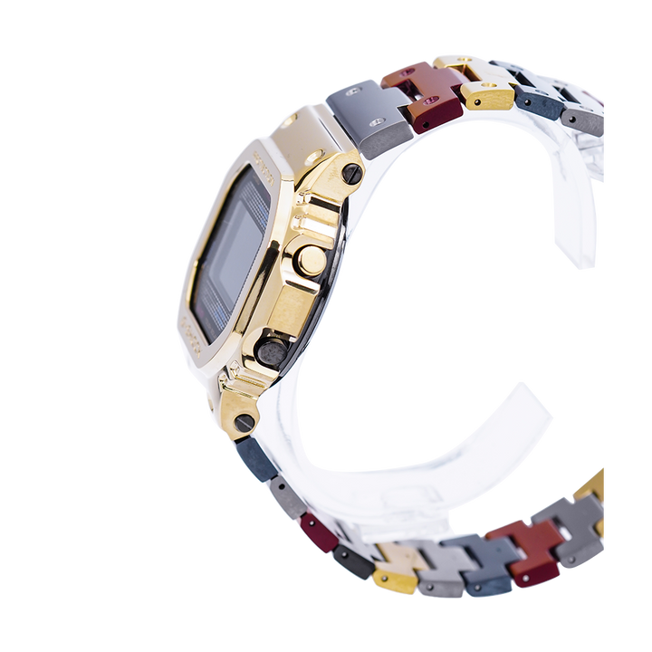 Jam Tangan CASIO G SHOCK GMW-B5000TR-9D Men Titanium Full Metal Tough Solar Digital Dial Multicolor Stainless Steel Band