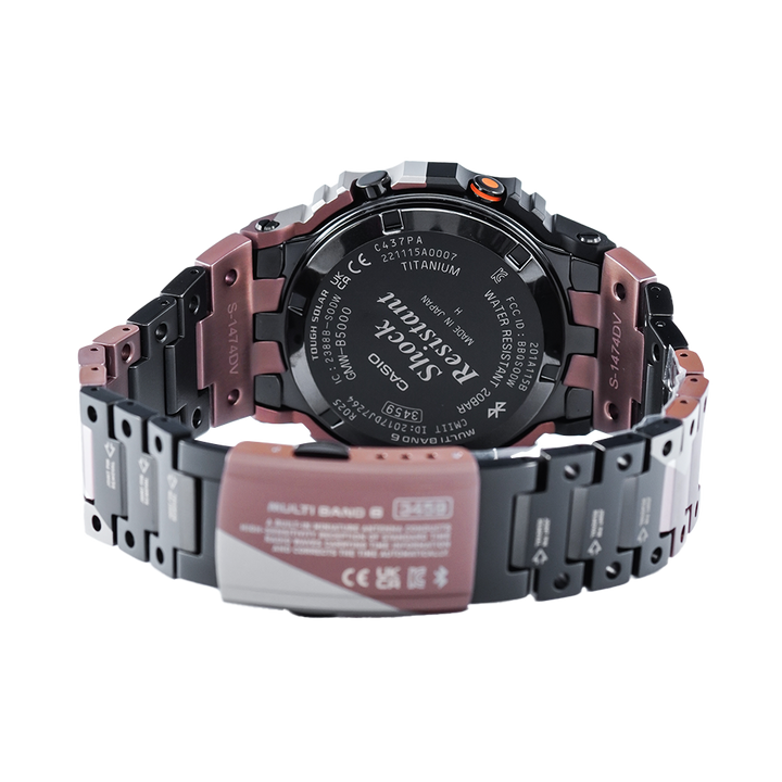 Jam Tangan CASIO G SHOCK GMW-B5000TVB-1D Men Virtual World Tough Solar Full Metal Digital Dial Titanium Band