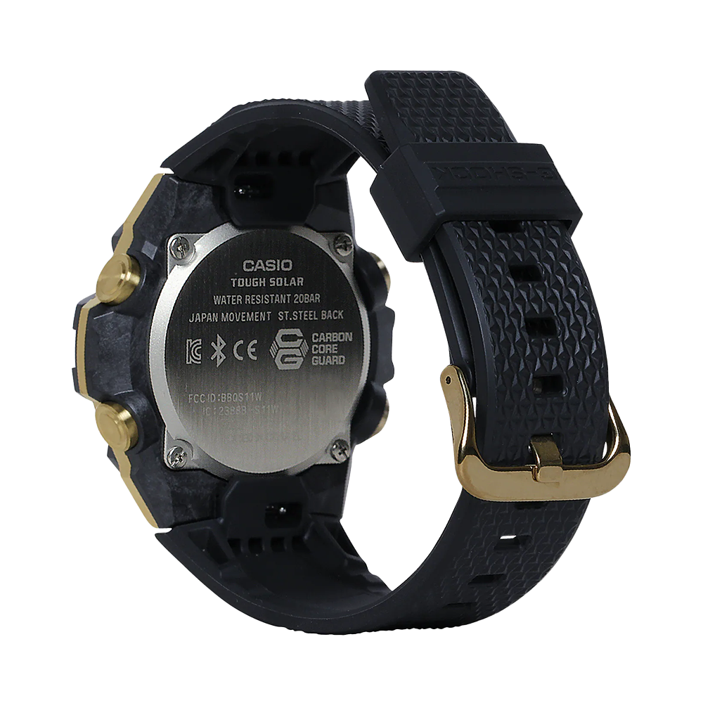 Jam Tangan CASIO G SHOCK GST-B400GB-1A9 Men Black Digital Analog Dial Black Resin Band