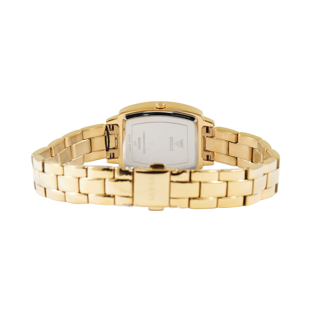 Jam Tangan GUESS GW0384L2 Women Gold Sunray Dial Gold Stainless Steel Strap