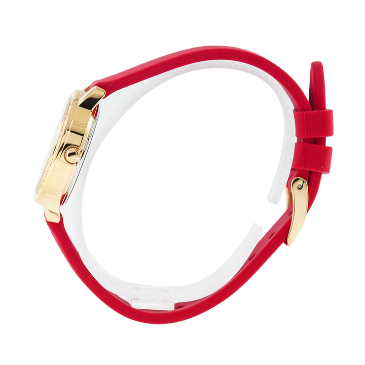 Jam Tangan GUESS GW0469L1 Women White Sunray Dial Red Rubber Strap