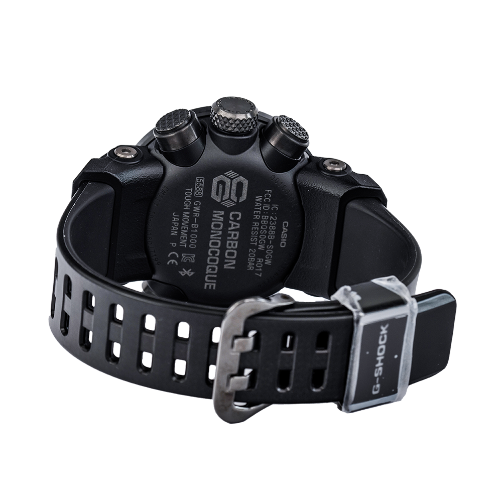 Jam Tangan Casio G-Shock Gravitymaster GWR-B1000-1A Men Black Analog Dial Black Carbon Fiber Resin Band