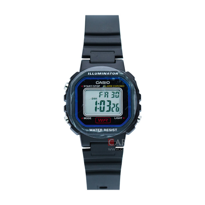 Jam Tangan CASIO LA-20WH-1C Women Digital Dial Black Rubber Strap