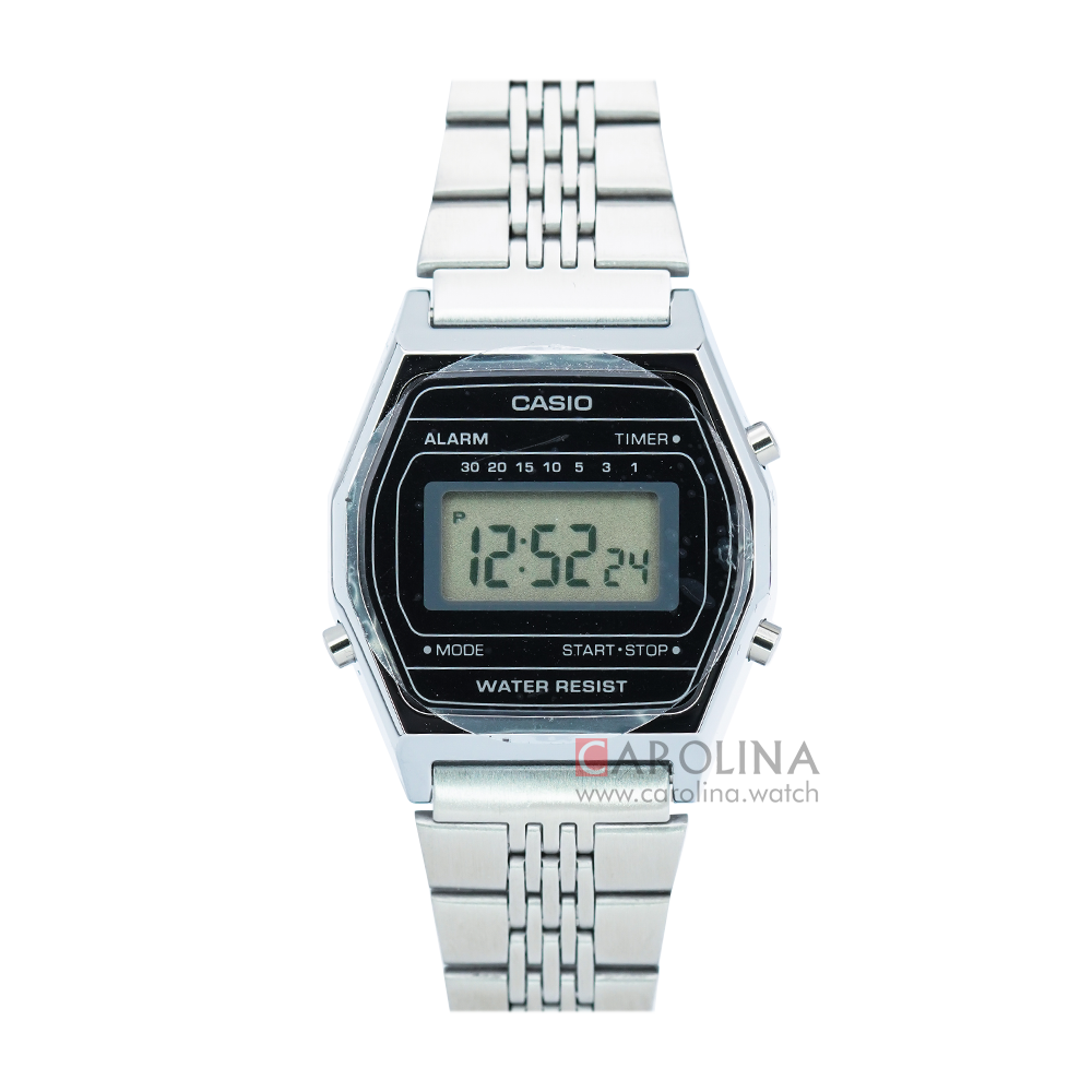 Jam Tangan Casio General LA690WA-1D Women Digital Dial Stainless Steel Band