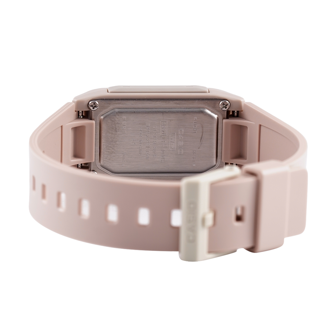 Jam Tangan Casio General LF-10WH-4D Women Digital Dial Nude Pink Resin Band