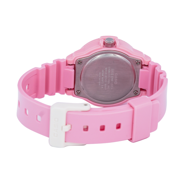 Jam Tangan Casio POP LRW-200H-4E4 Women Pink Dial Pink Resin Band