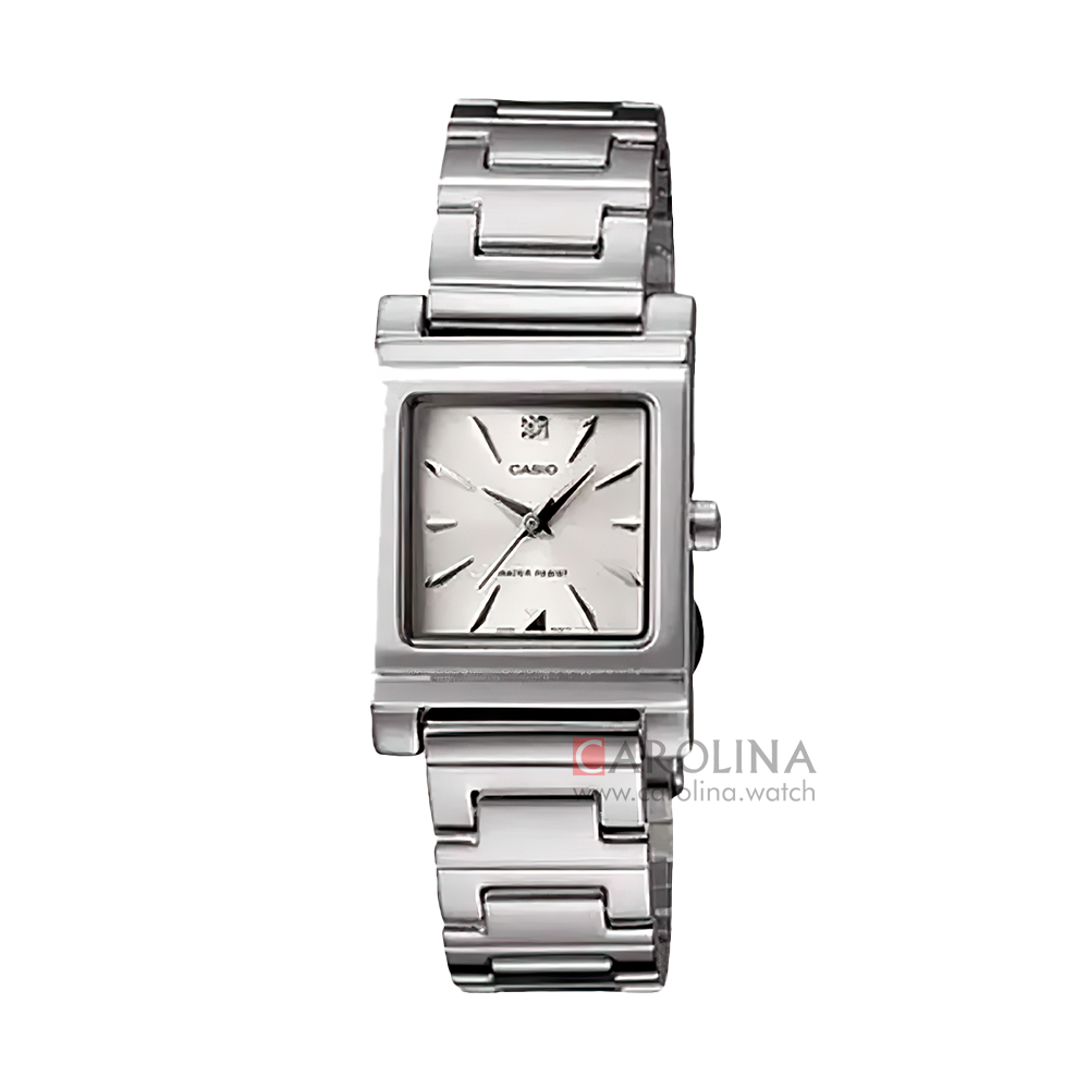 Jam Tangan Casio General LTP-1237D-7A2 Women Silver Dial Stainless Steel Band